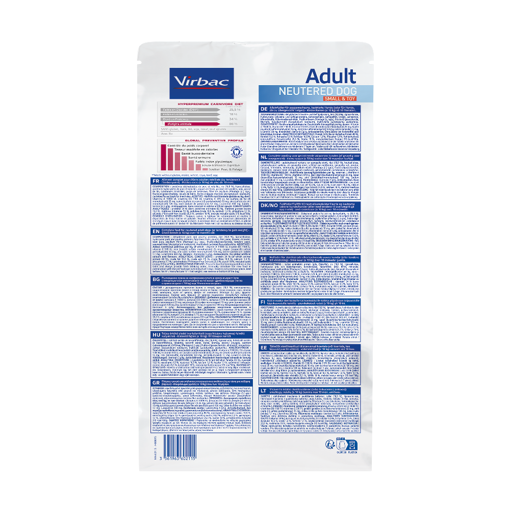 Adult Neutered Dog Small & Toy Nourriture pour chien