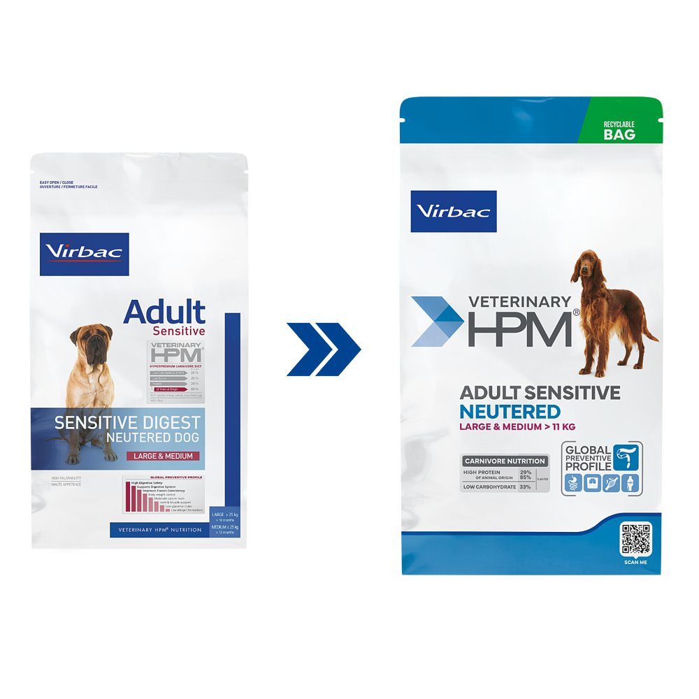 Adult Sensitive Neutered Dog Large & Medium de Virbac