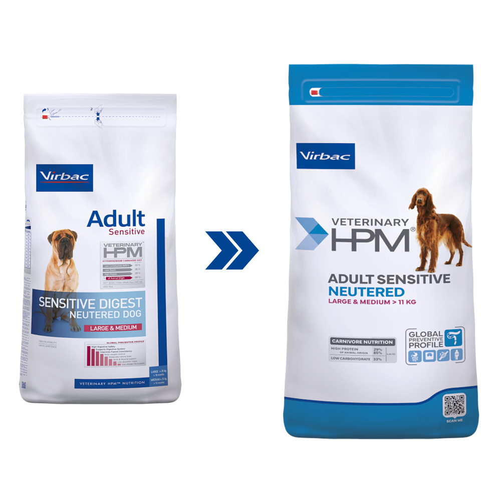 Adult Sensitive Neutered Dog Large & Medium de Virbac